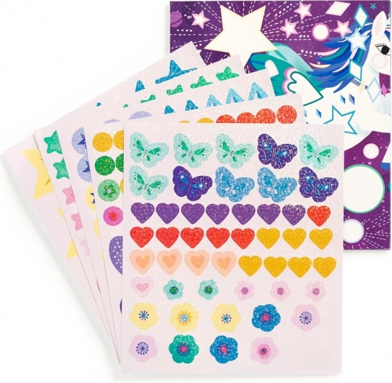 Set de abțibilduri strălucitoare cu Unicorni Magici