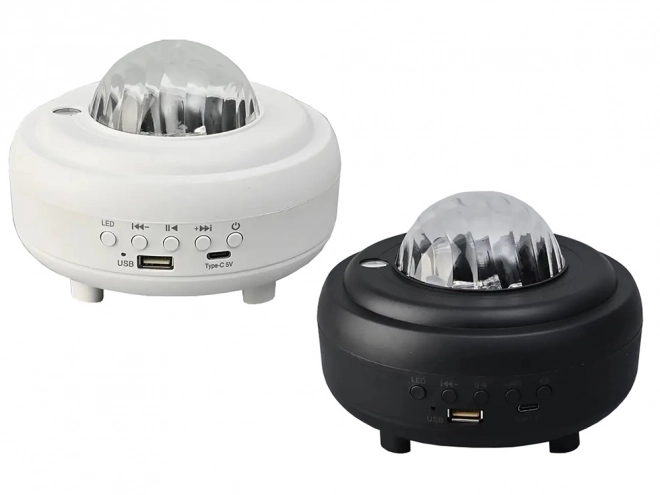 Lampă de noapte LED cu proiector de stele și aurora boreală cu difuzor Bluetooth