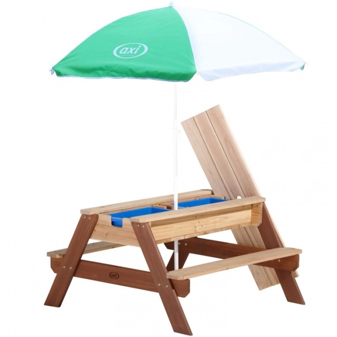 Masa de picnic Nick cu bancă și umbrelă AXI