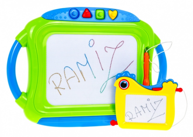 Tablă mare cu efect color și ștampile
