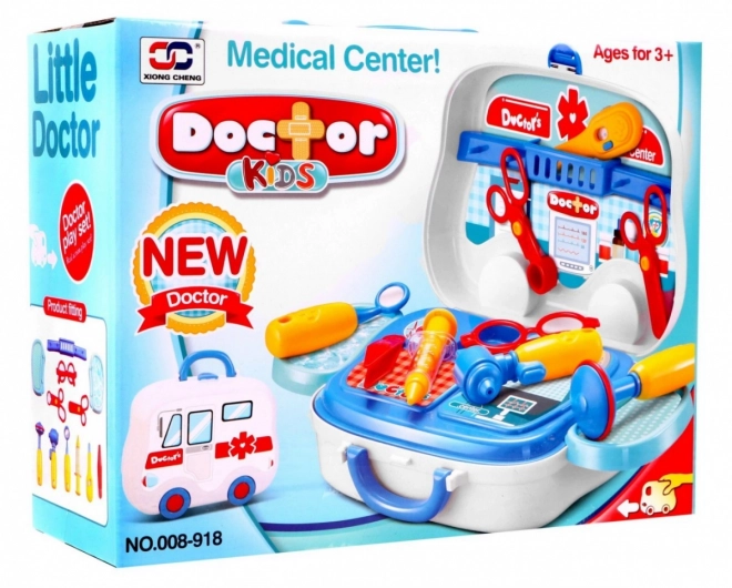 Set doctor cu valiză ambulanță pentru copii 3+ jucărie portabilă cu accesorii de doctor