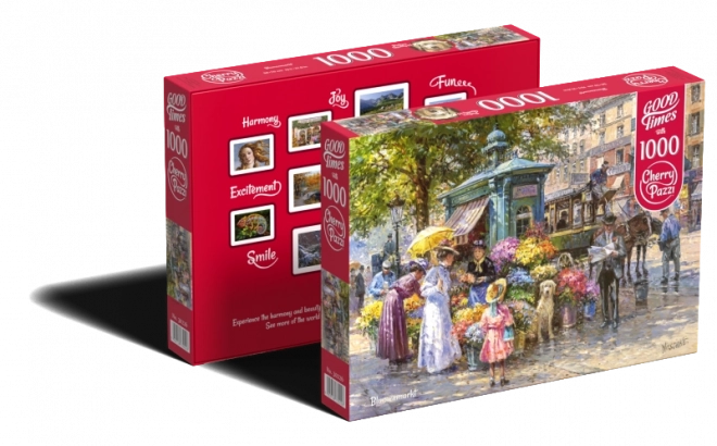 Puzzle piața de flori Cherry Pazzi 1000 piese