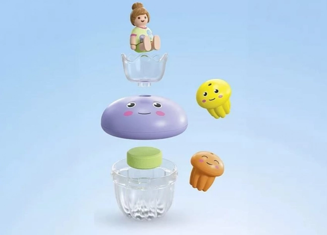 Familia de meduze colorate