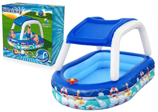 Piscina gonflabilă Sea Captain cu protecție solară