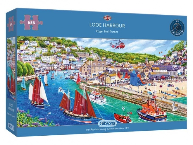 puzzle panoramică portul Looe, Cornwall 636 piese