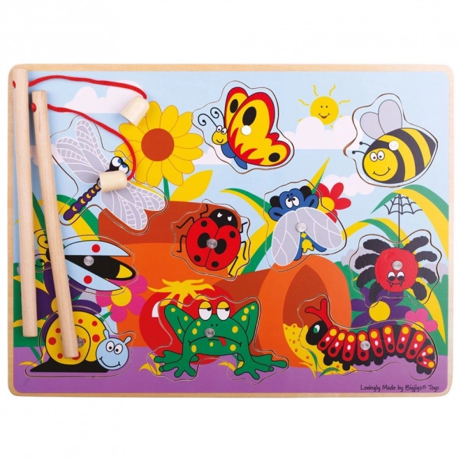 Joc magnetic de pescuit insecte Bigjigs Toys