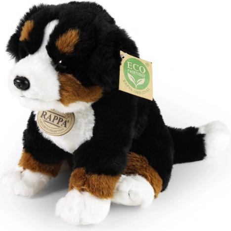 Câine de munte bernese din pluș, așezat, 23 cm