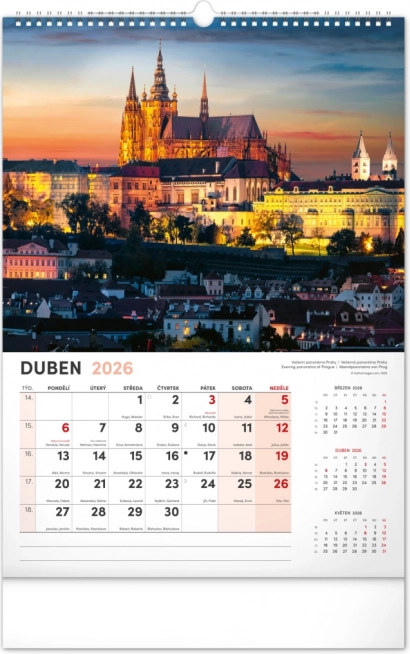 Calendar de perete Praga 2026
