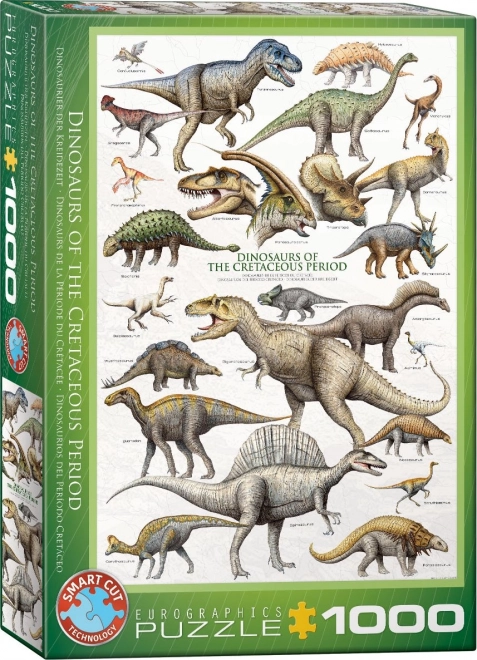 Puzzle lumea dinozaurilor Kreda 1000 piese