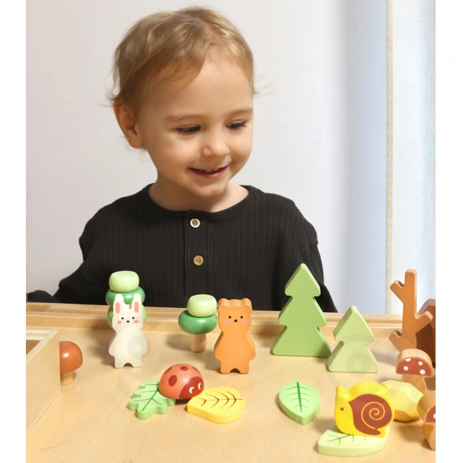 Set pădure din lemn copii Tooky Toy