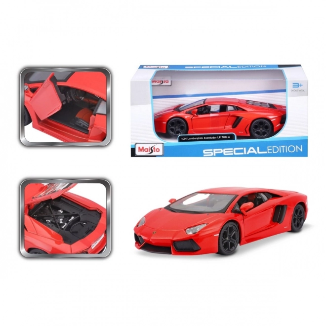 Model de mașină Lamborghini Aventador Coupé Maisto, metalic, 1:24