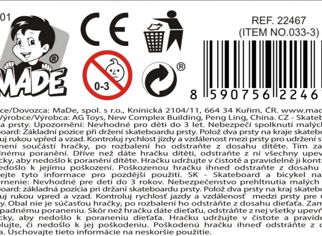 Skateboard pentru degete cu roată