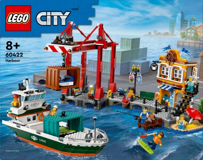 Port maritim LEGO City cu navă de marfă