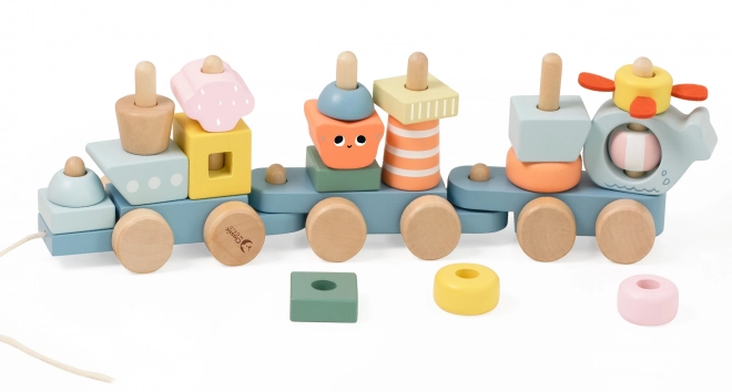 Montessori trenuleț ocean din lemn
