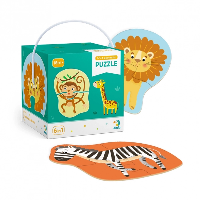 Puzzle Dodo 2–4 piese animale