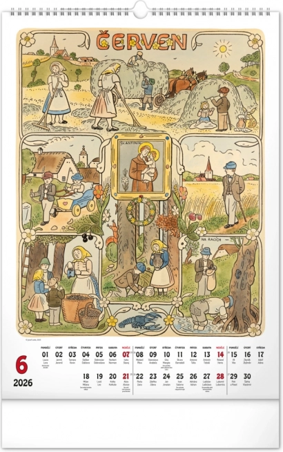 Calendar de perete Josef Lada 2026