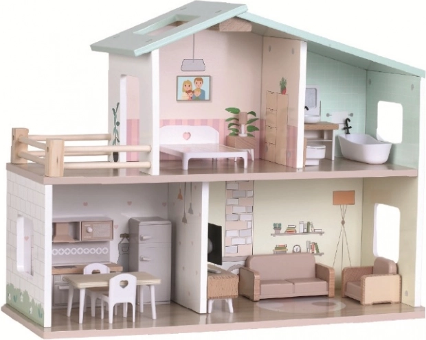 căsuță de păpuși din lemn Anička 2Kids Toys
