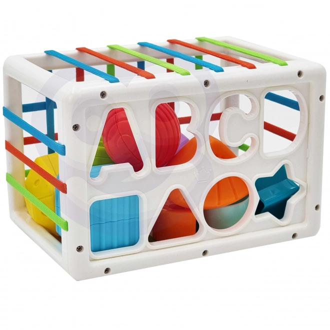 Cub educațional WOOPIE pentru bebeluși cu forme colorate și alfabet