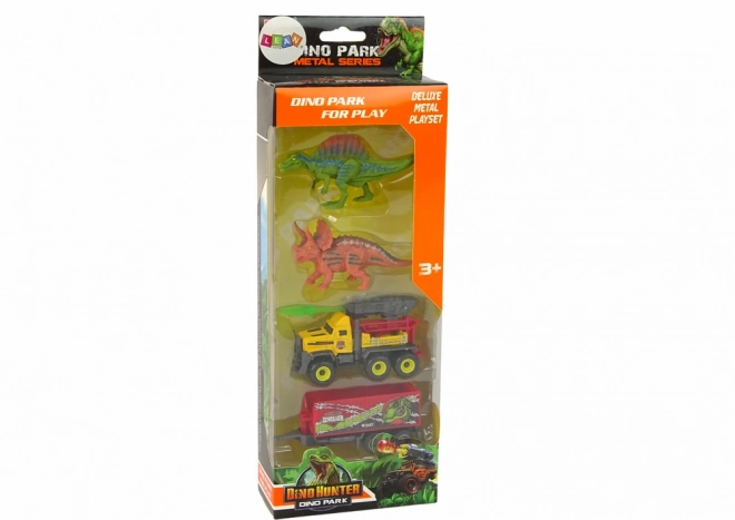 Set explorare dinozauri cu vehicul și rachetă