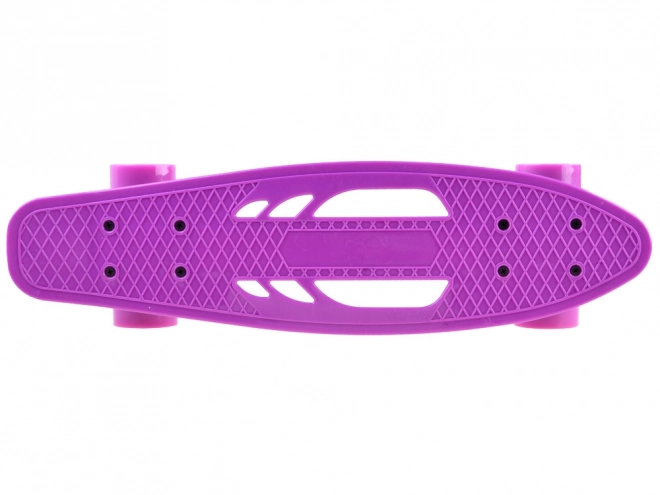 Deska skateboard ușoară pentru copii cu decupaje – violet