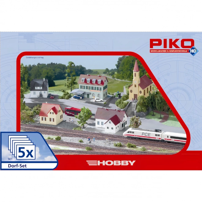 Set joc constructie Piko Village 5 piese