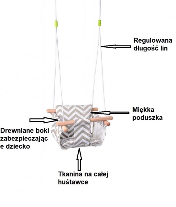 Leagăn textil pentru copii mici