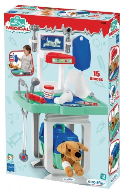 Clinica veterinară Ecoiffier cu jucării de pluș