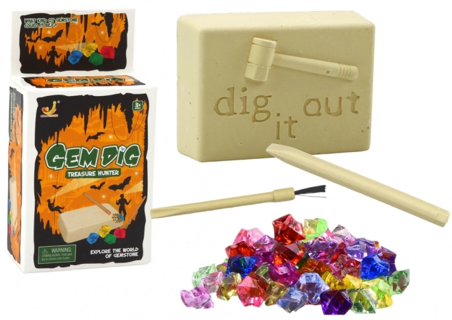 Mini set arheologic pentru descoperirea cristalelor cu unelte