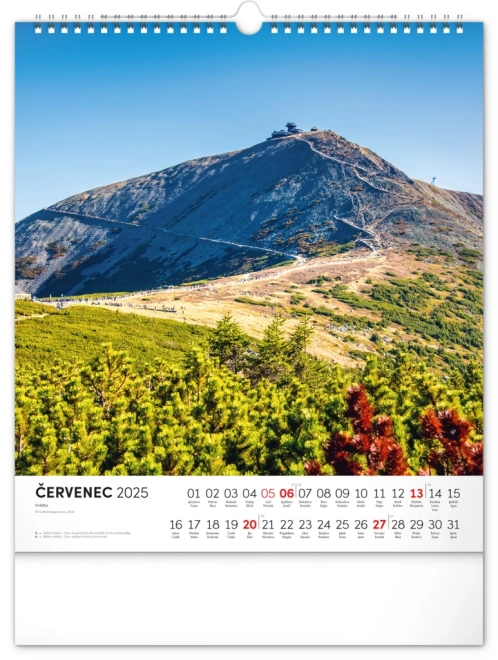 Calendar de perete Krkonoše 2025