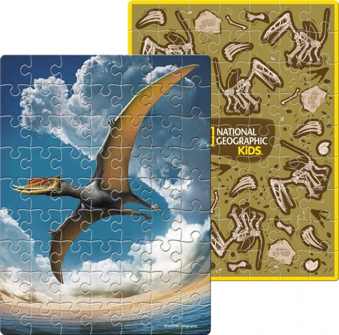 Puzzle dublu față Pterosaur National Geographic