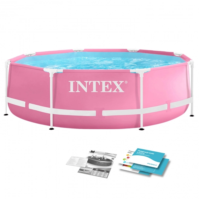 Piscina rotundă pentru copii 244x76 cm roz INTEX