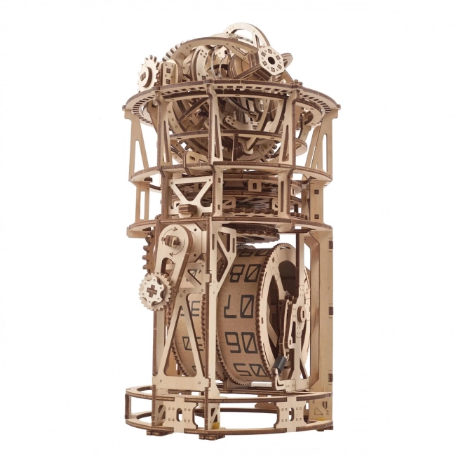 Ugears model mecanic din lemn cu mecanism de ceas și tourbillon
