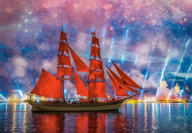 Puzzle Fregata Roșie 1000 piese