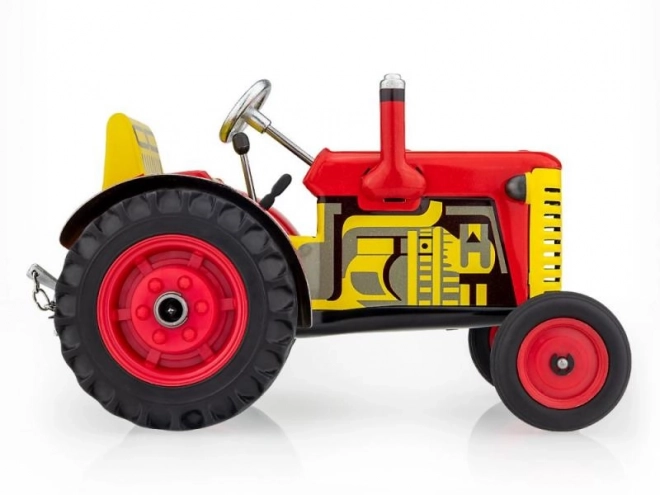 Tractor Zetor roșu cu cheie 1:25