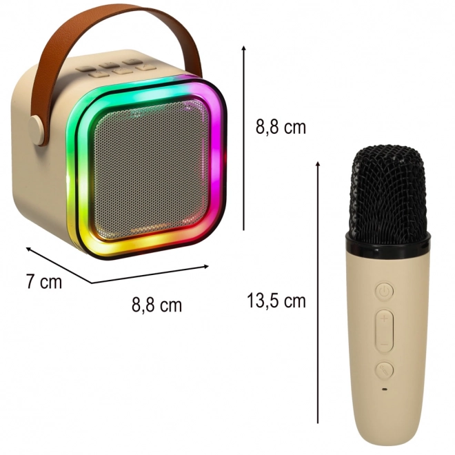 Set karaoke cu 2 microfoane și difuzor portabil Bluetooth USB LED