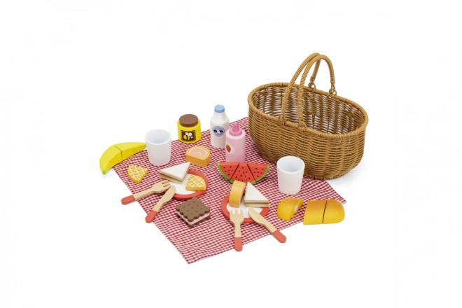 Set de picnic din lemn pentru copii