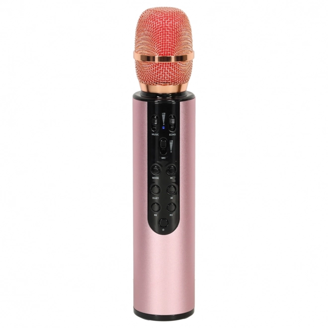 Microfon wireless pentru karaoke Bluetooth roz
