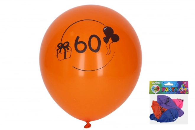 Balon cu numărul 60 - set de 5 bucăți