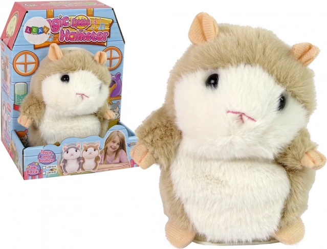 Hamster interactiv de pluș care vorbește și repetă cuvinte
