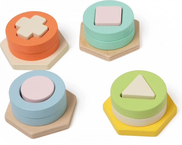 Turn Montessori pentru sortarea formelor și culorilor CLASSIC WORLD