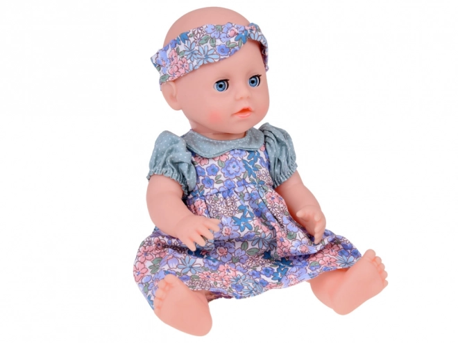 Lăbilă de gumă bebeluș cu accesorii care bea și face pipi