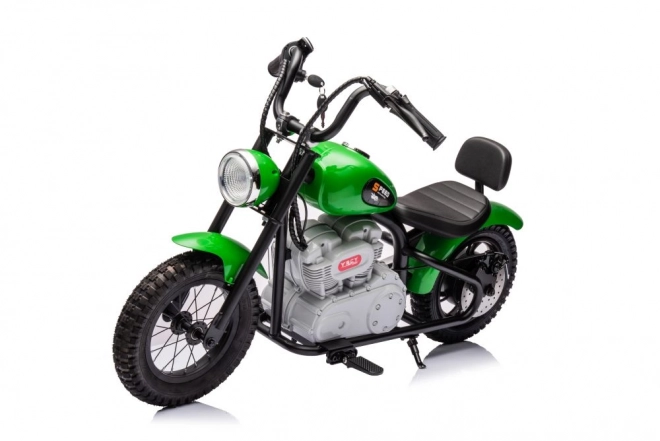 Motocicletă verde pe baterie 36V