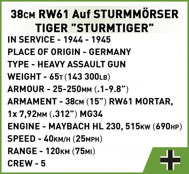 Tanc de asamblat Sturmtiger 38 cm