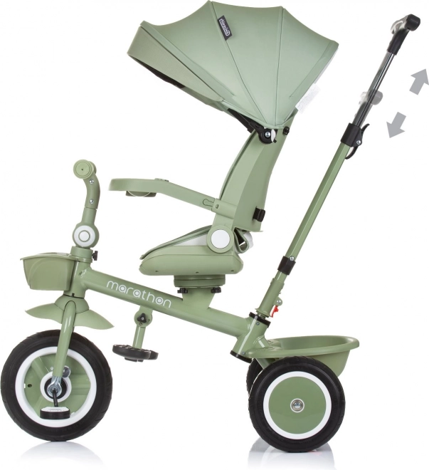 Tricicletă Chipolino cu copertină Marathon 2 în 1 verde pastel