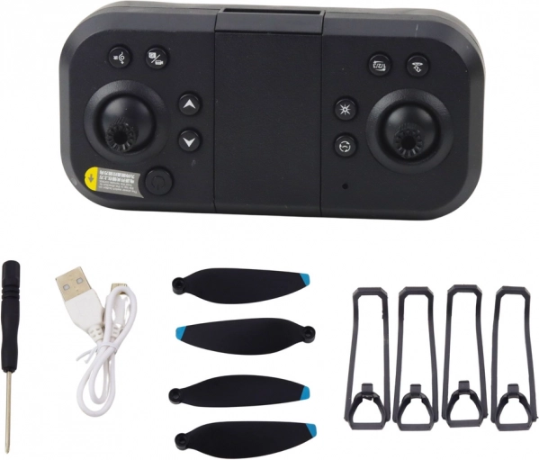 Dron LU60 cu cameră dublă HD și lumini LED negru