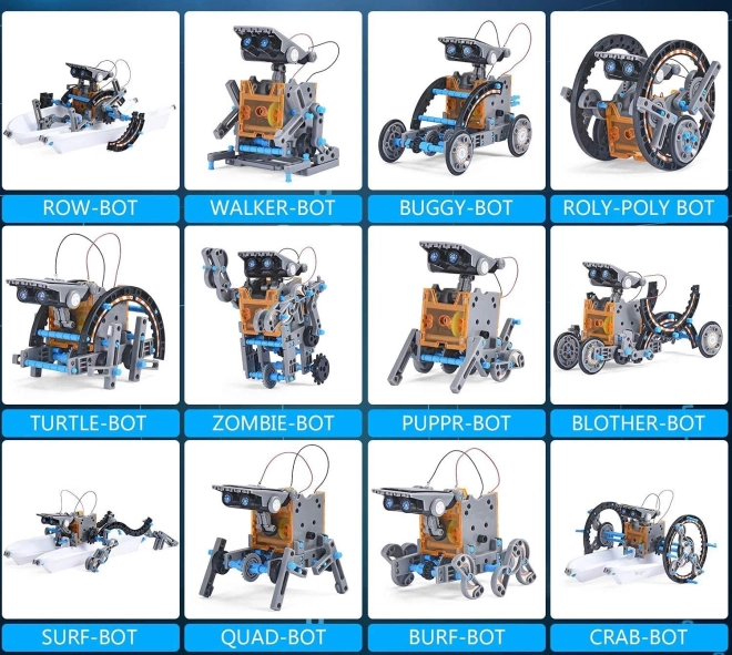 Set vehicule solare 12 in 1 – albastră