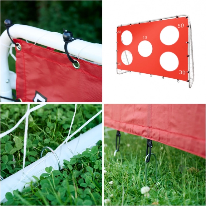 Poartă de fotbal pentru copii cu plasă de precizie 2în1 215 x 153 x 76 cm