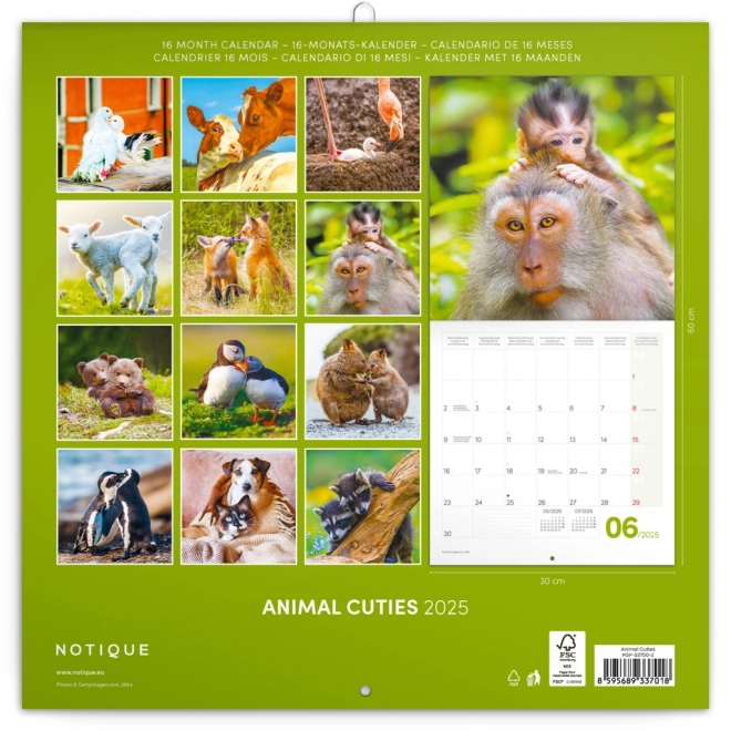 Calendar Notique cu pui de animale 2025