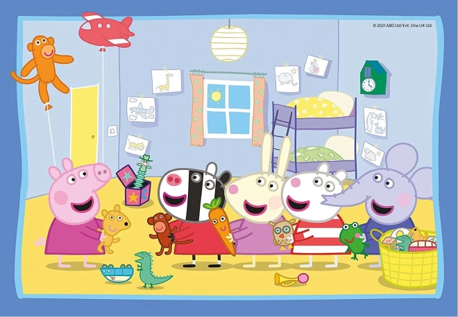 Peppa Pig: Peppino aventuri puzzle 2x12 piese