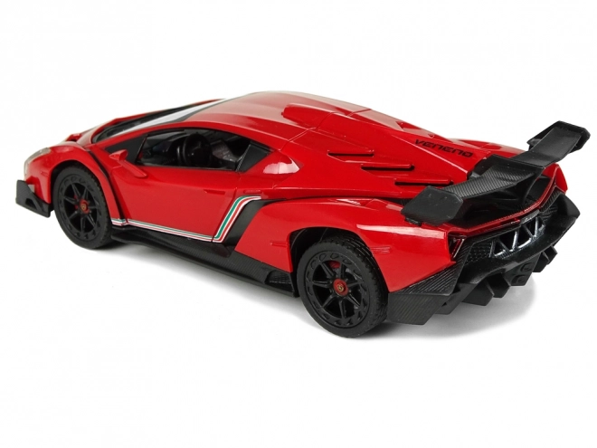 Mașină sport R/C Lamborghini Veneno roșu cu telecomandă 2.4G și lumini